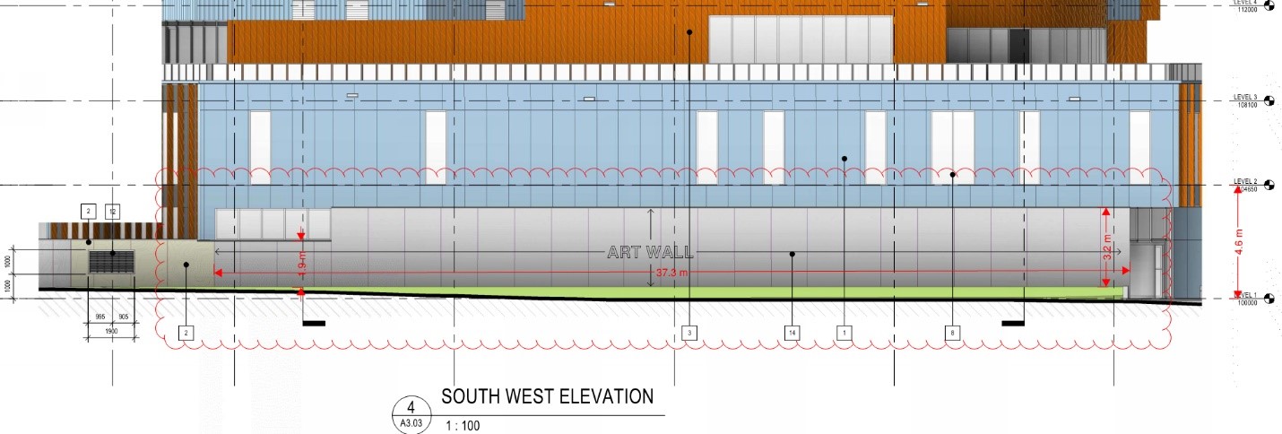 Southwest Wall - Bow Trail Community and Family Hub